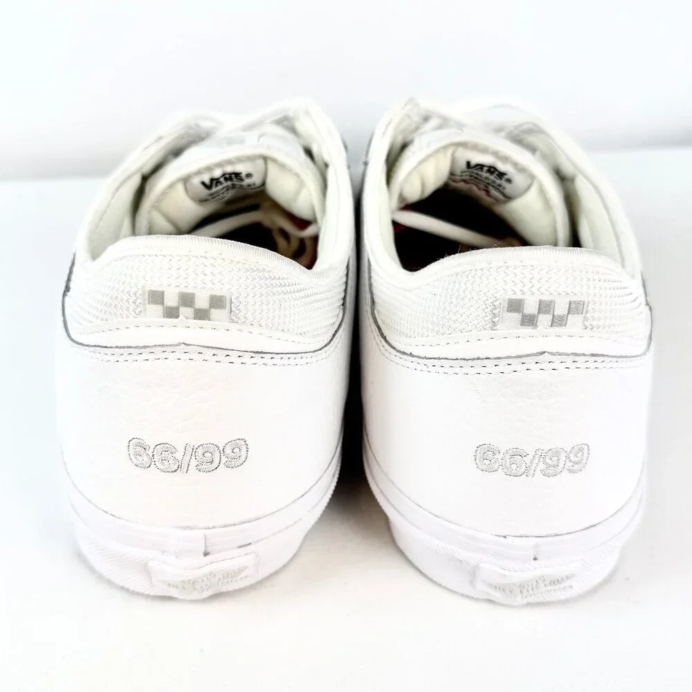 Men's 13 - VANS Skate Rowley Leather Shoes - White